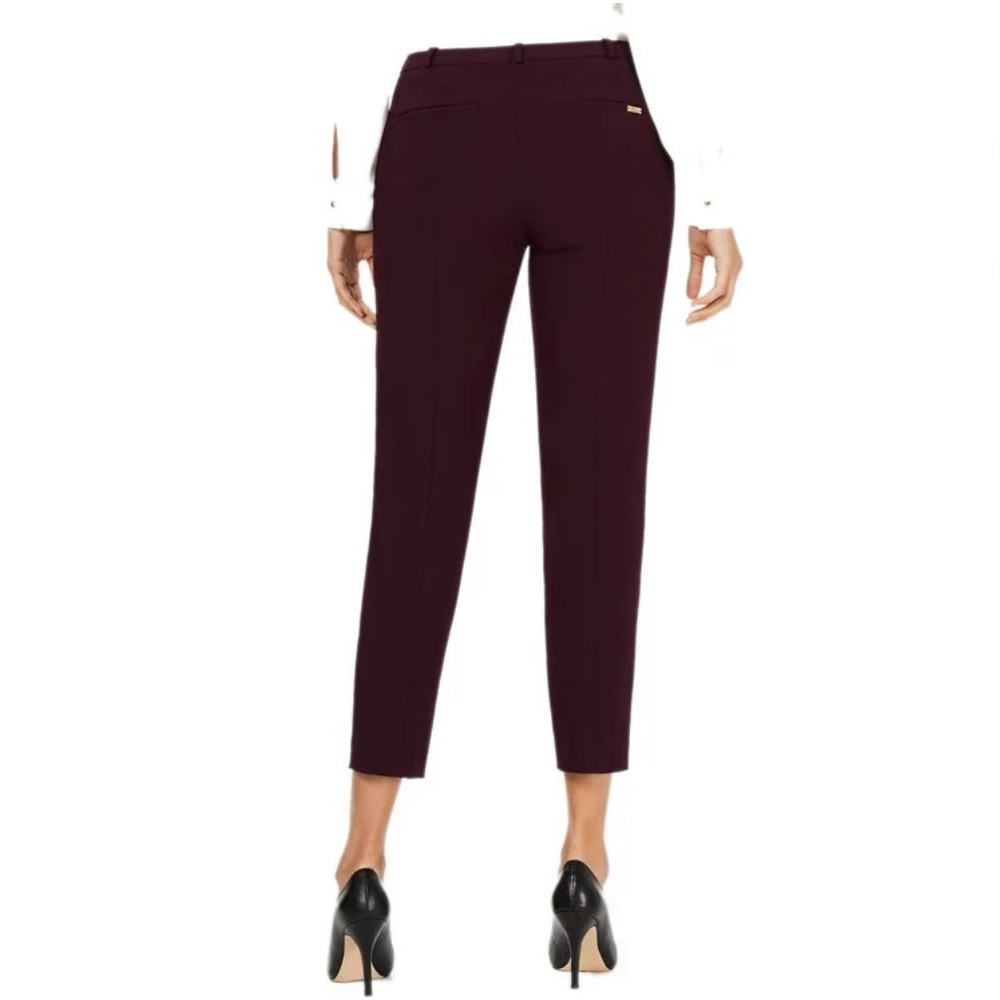 Calvin Klein Ponte Plum Colored Ankle Pants
